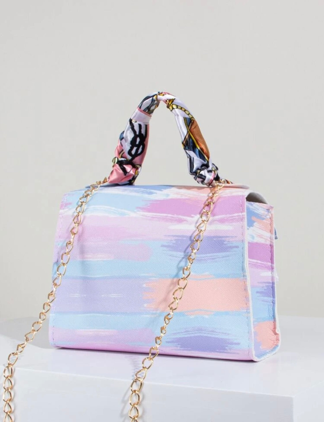 Twilly Scarf Decor Satchel Bag