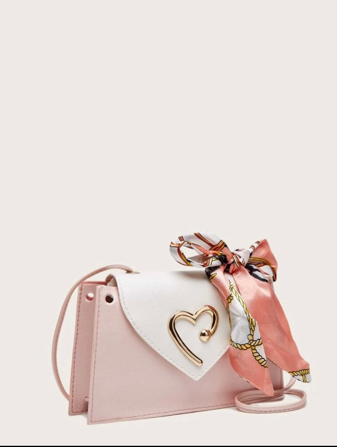 Scarf Decor Crossbody Bag