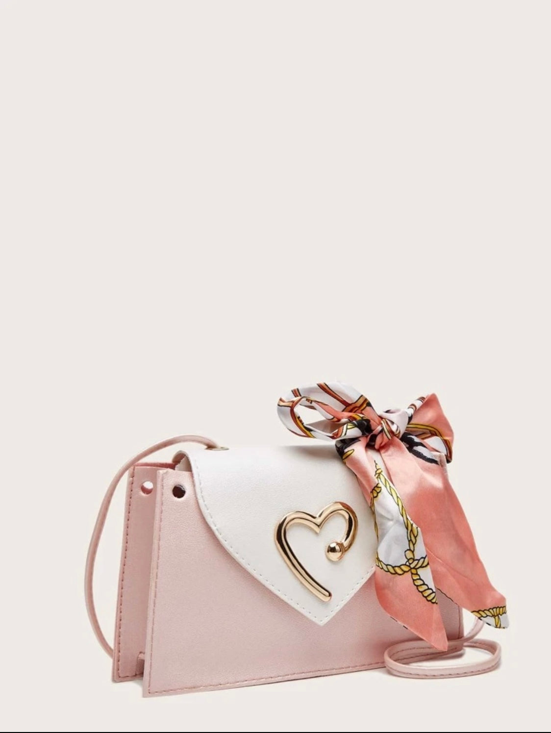 Scarf Decor Crossbody Bag