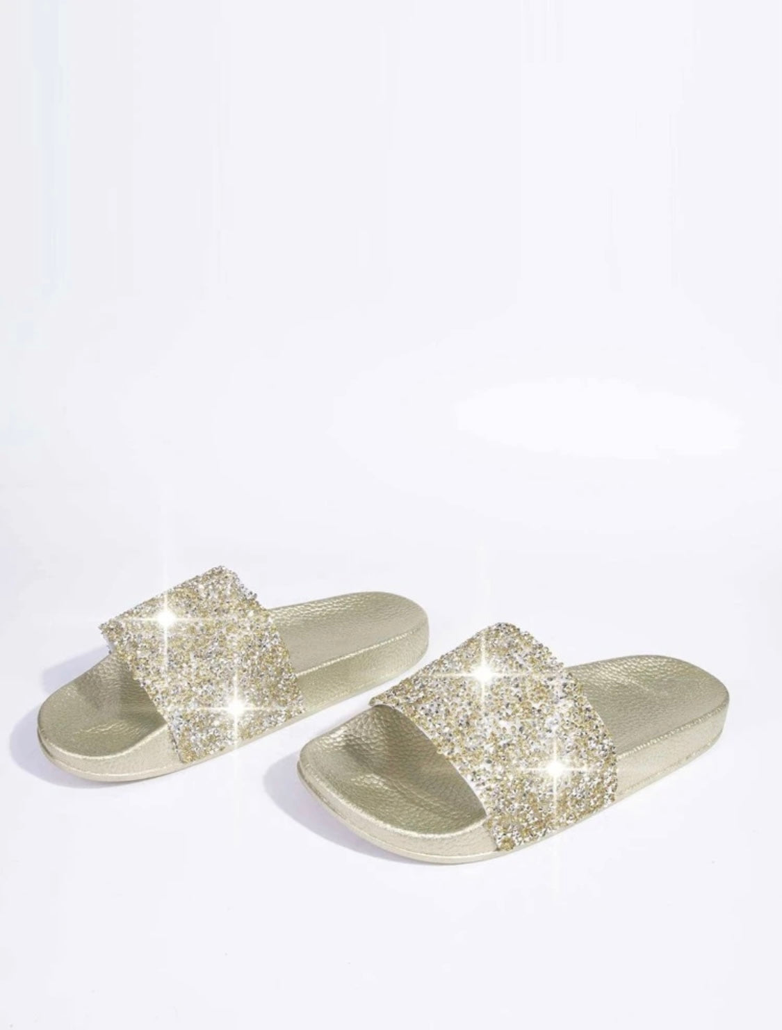 Metallic Rhinestone Slides