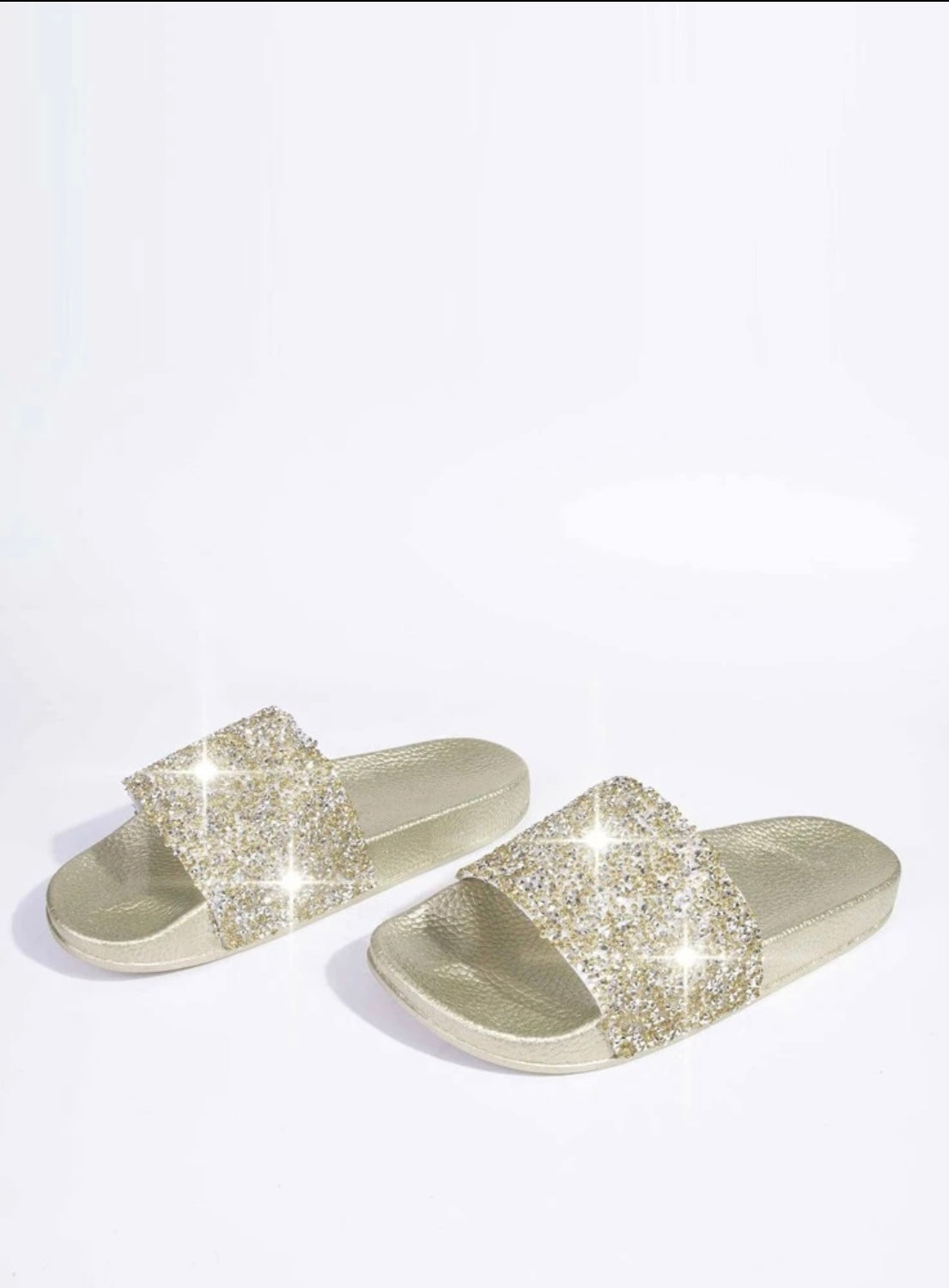 Metallic Rhinestone Slides